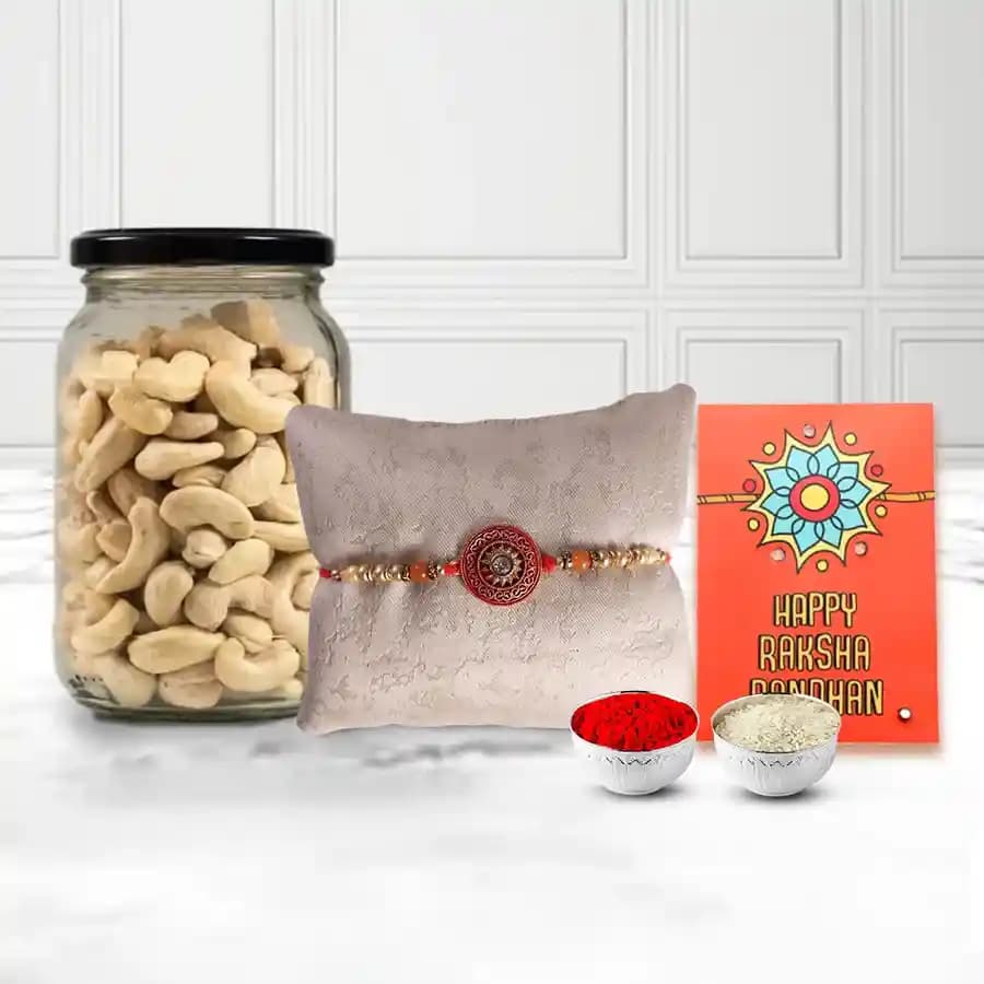 Nutty Cashews N Rakhi Gift Set
