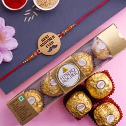 Premium Best Brother Rakhi N Ferrero Rocher Combo 1