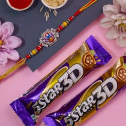 Premium Shreenath Rakhi N 5 Star 3D Combo 1