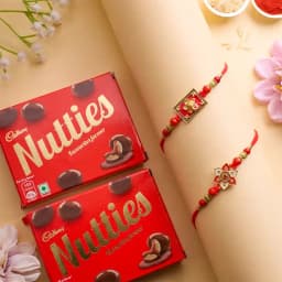 Divine Rakhi Set N Nutties Combo 1