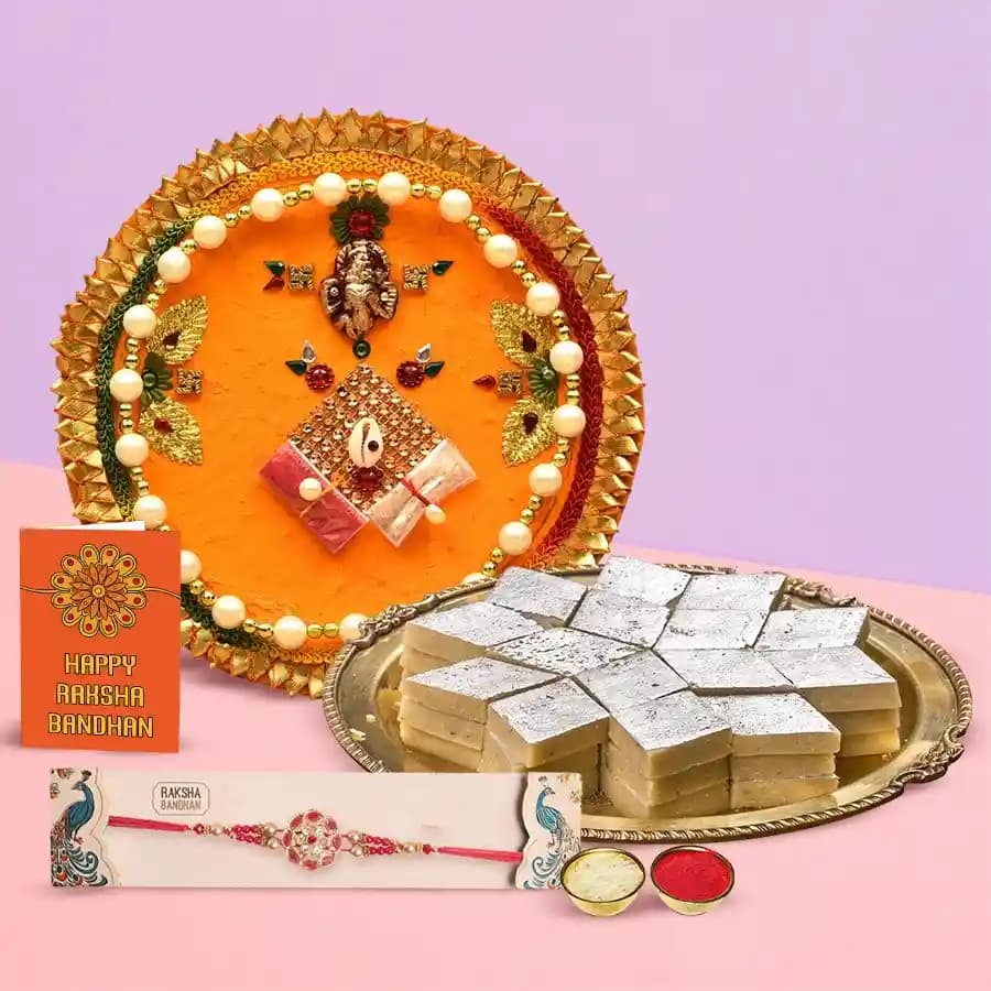 Festive Delight: Haldirams Kaju Katli with Elegant Pooja Thali