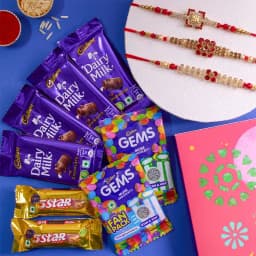 Classic AD Rakhi Set Cadbury Celebrations Combo 1