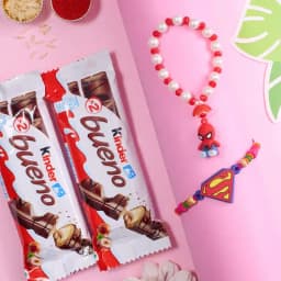 Stunning Superhero Kids Rakhi N Kinder Bueno Xombo 1