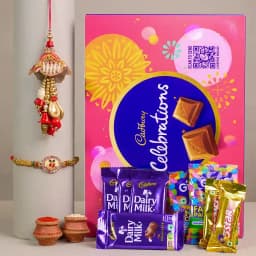 Stylish Bhai Bhabhi Rakhi N Cadbury Celebrations Combo 1