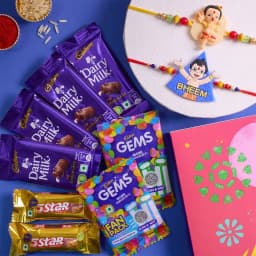 Cute Kids Rakhi Set N Chocolaty Combo 1