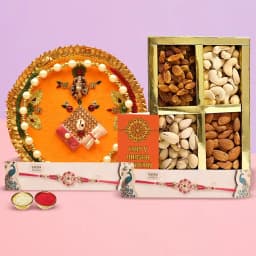 Elegant Pooja Thali with Delectable Nut Assortment 1