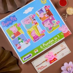 Trendy Peppa Pig Rakhi N Puzzle Set 1