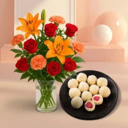 Beautiful Flowers N Khir Kadam Delight 1