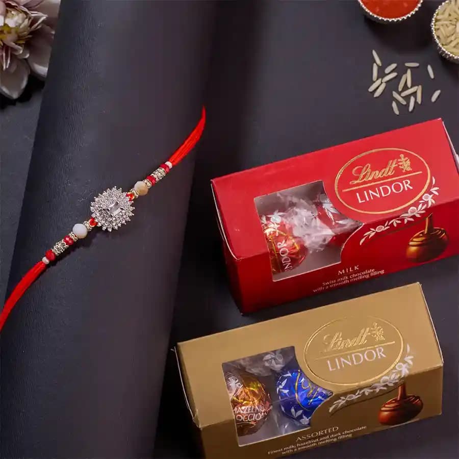 Celebrate with Love Rakhi and Lindor Delight