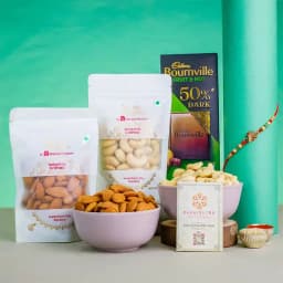 Heartfelt Raksha Bandhan Gift with Nuts N Chocolate 1