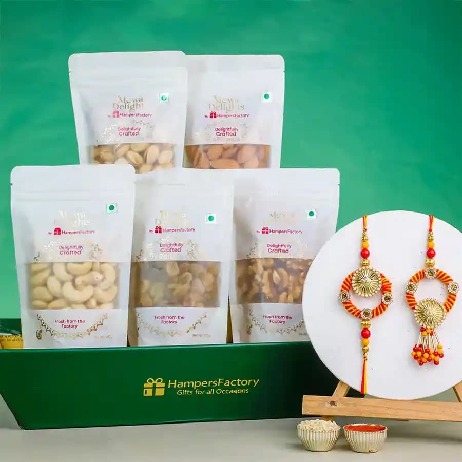 Gourmet Nuts N Rakhi Elegance Set
