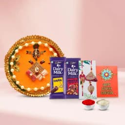 Traditional Rakhi Gift Set with Sweet Treats and Lumba 1