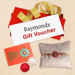 Stylish Rakhi & Raymonds E-Voucher Combo 1
