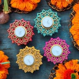 Festive Handmade Mandala Diyas Collection 1