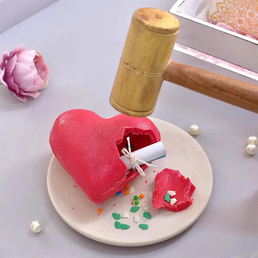 Heartfelt Chocolate N Wooden Hammer