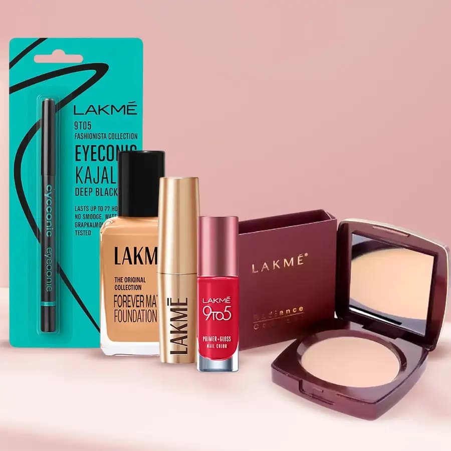 Marvelous Compact Nail Polish Lipstick Foundation and Kajal from Lakme