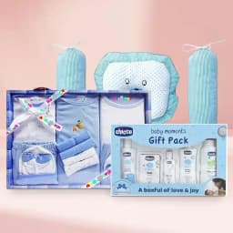 Charming Gift of Baby Dress N Chicco Gift Set with Pillows 1