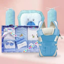 Wonderful Gift of Baby Clothing Set with Cotton Pillows N Baby Carrier 1
