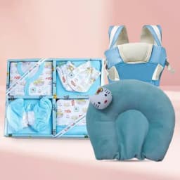 Beautiful Dress Set with Baby Carrier N Soft Neck Supporting Pillow Gift Combo 1