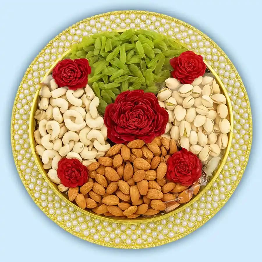 Nutty Treat in Round Moti Tray