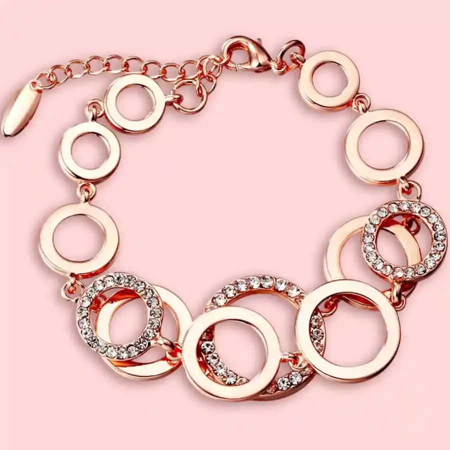 Fashionable Gold Plated Stone Bracelet