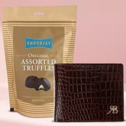Arresting Rich Borns Gents Wallet with Assorted Truffle Chocolates 1
