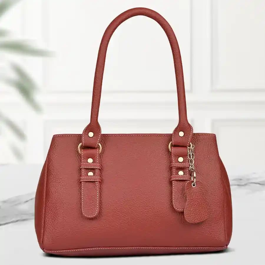 Fostelo Faux Leather Maroon Handbag For Girls