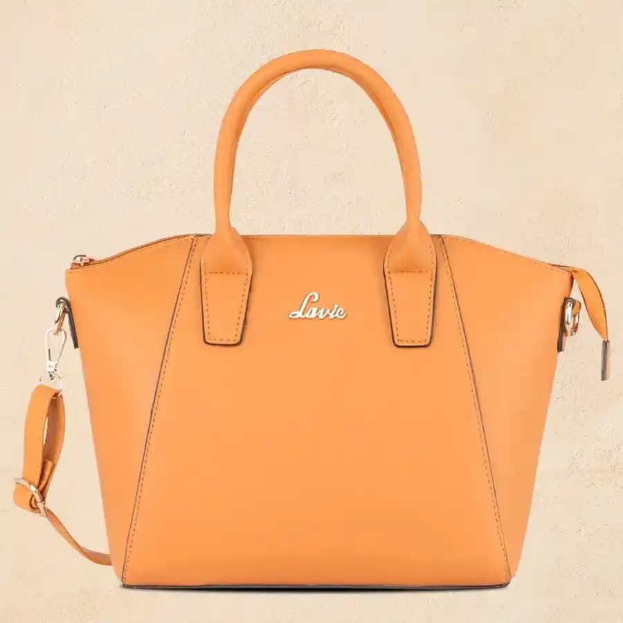 Lavie Pamukkale Ocher Colored Womens Satchel Bag