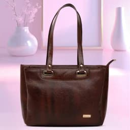 Ladies Multipurpose Shoulder Bag in Chocolate Brown 1
