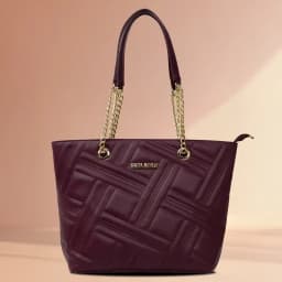 Ladies Two Chambered Square Stich Office Bag 1