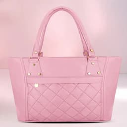 Classic Pink 3 Strip Design Ladies Shoulder Bag 1