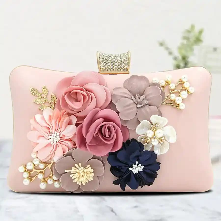 Dazzling Floral Evening Clutch for Her