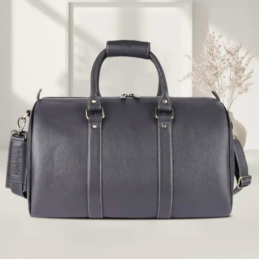 Stylish Leather Duffle Travel Bag