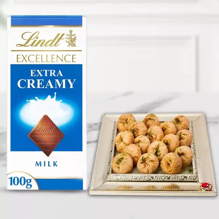 Celebration Delight: Bikanervalas Balushahi & Lindt Chocolate