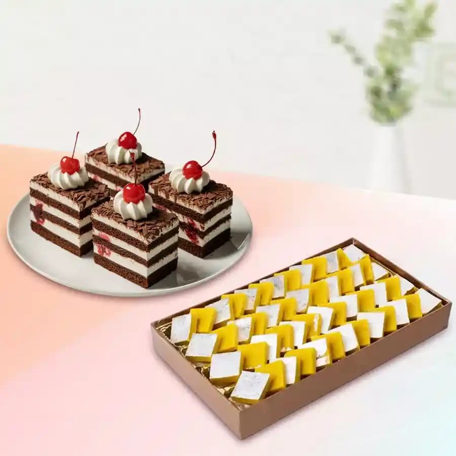 Mouthwatering Kaju Kesar Delight with Chocolate Indulgence