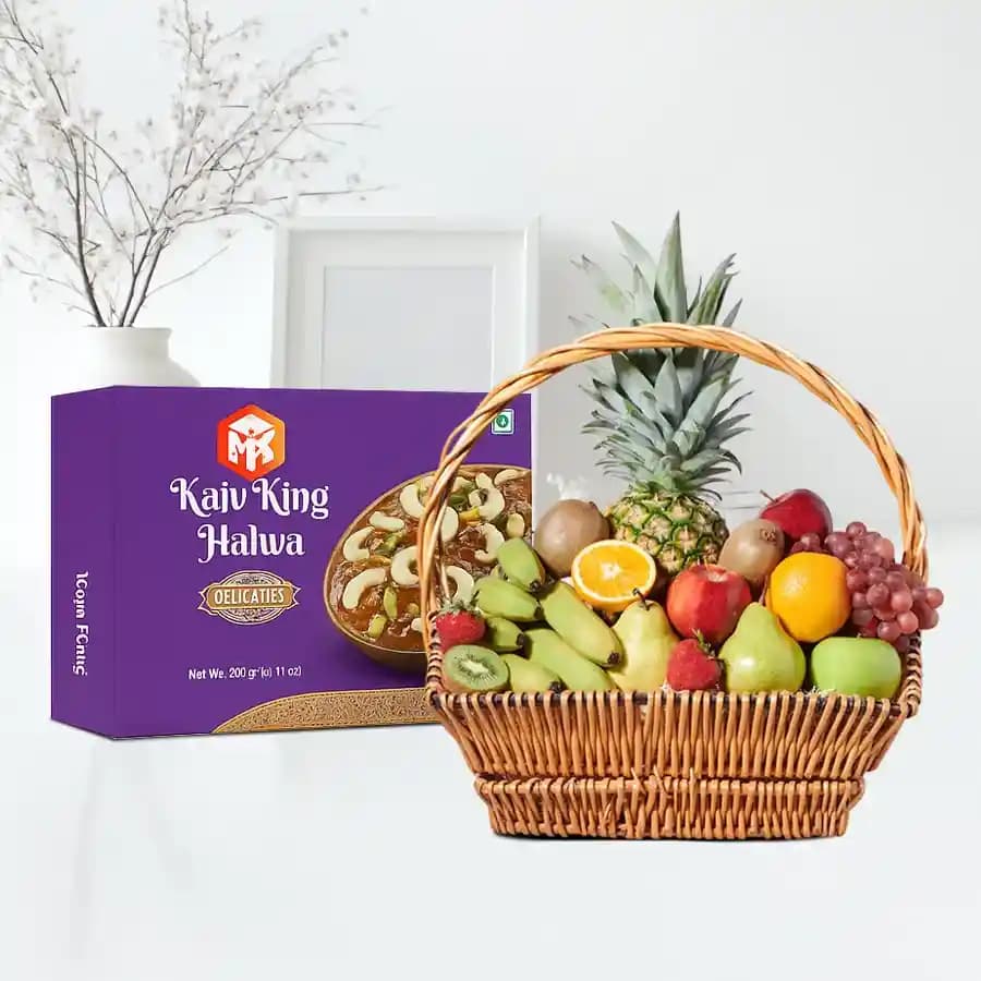 Kaju King Sweet Treat & Fresh Fruit Extravaganza