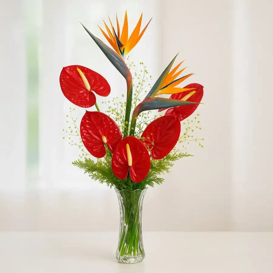 Tropical Splendor in a Vase