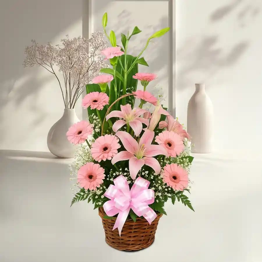 Soft Bloom Basket Surprise