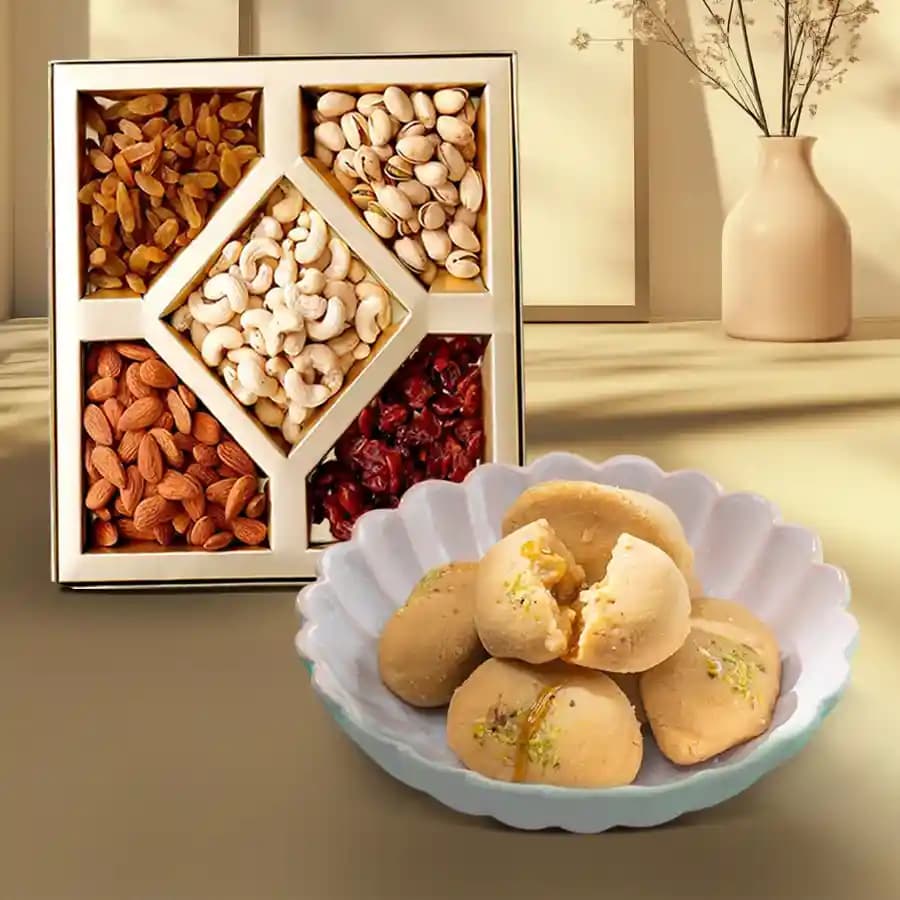 Jolbhora Sandesh from Balaram Mullick with Assorted Dry Fruits