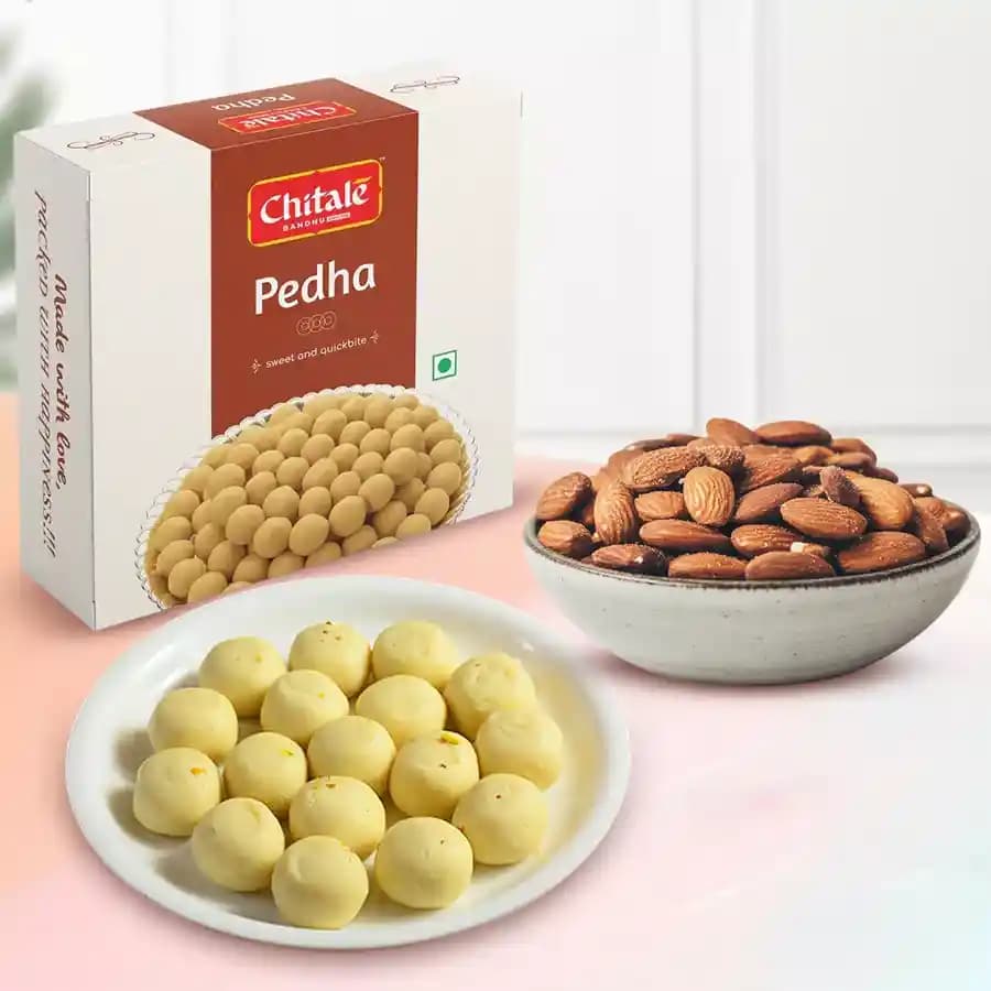 Sakhari Pedha from Chitale Bandhu Mithaiwale with Crunchy Almonds