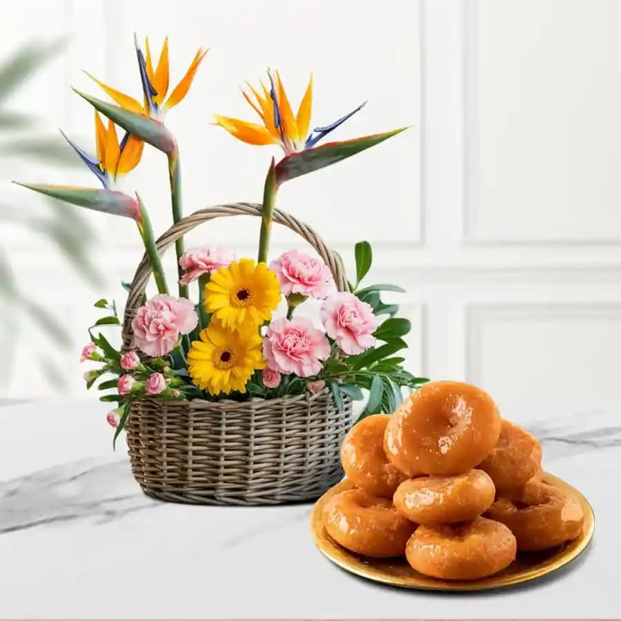 Floral Charm N Badusha Combo