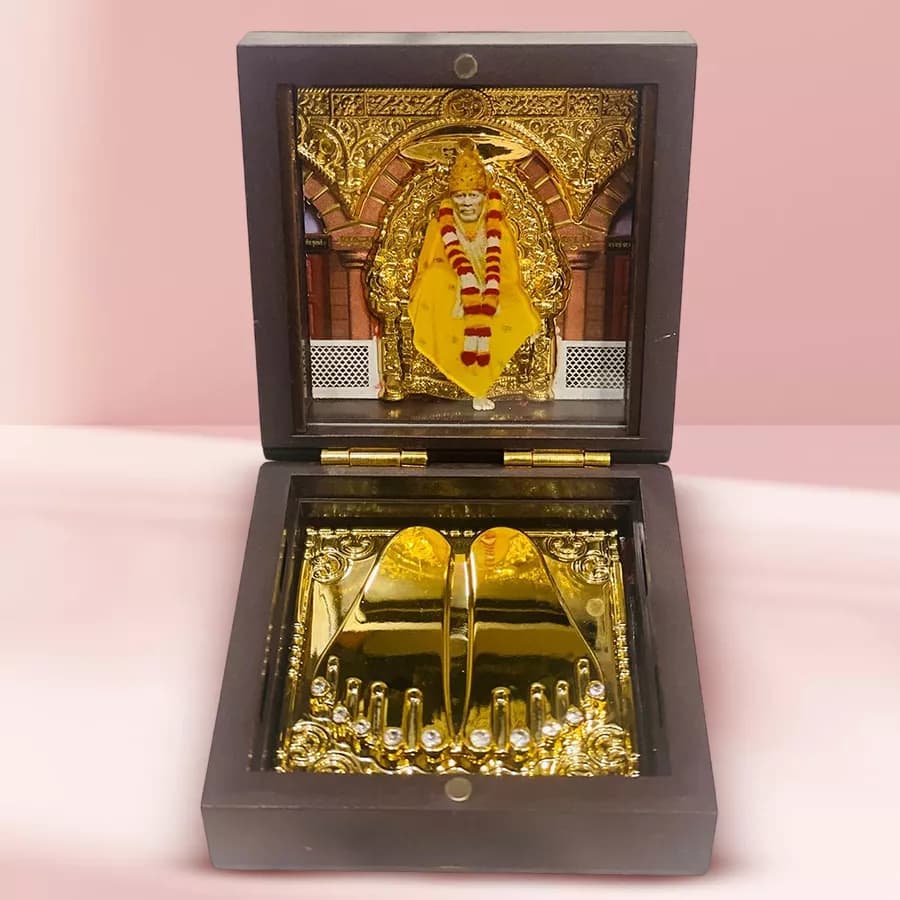 Auspicious Shirdi Saibaba Charan Paduka Gift Box