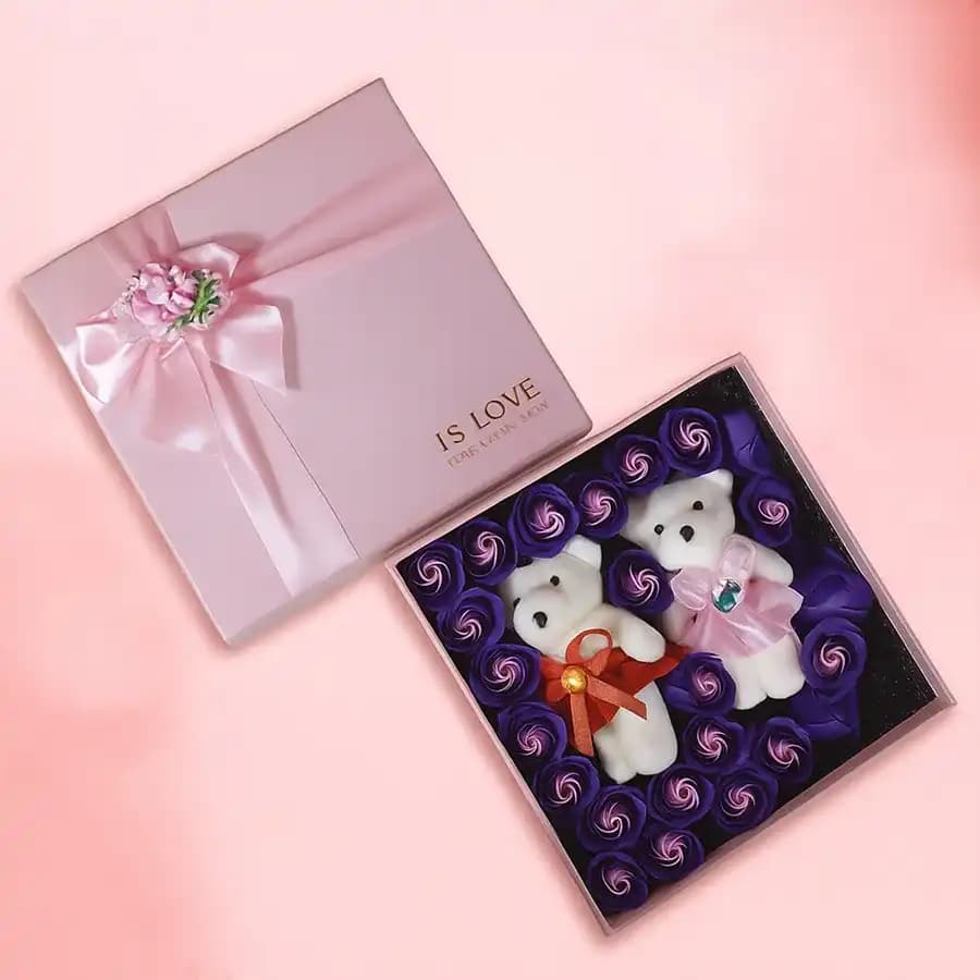 Tiny Teddy N Rose Delight