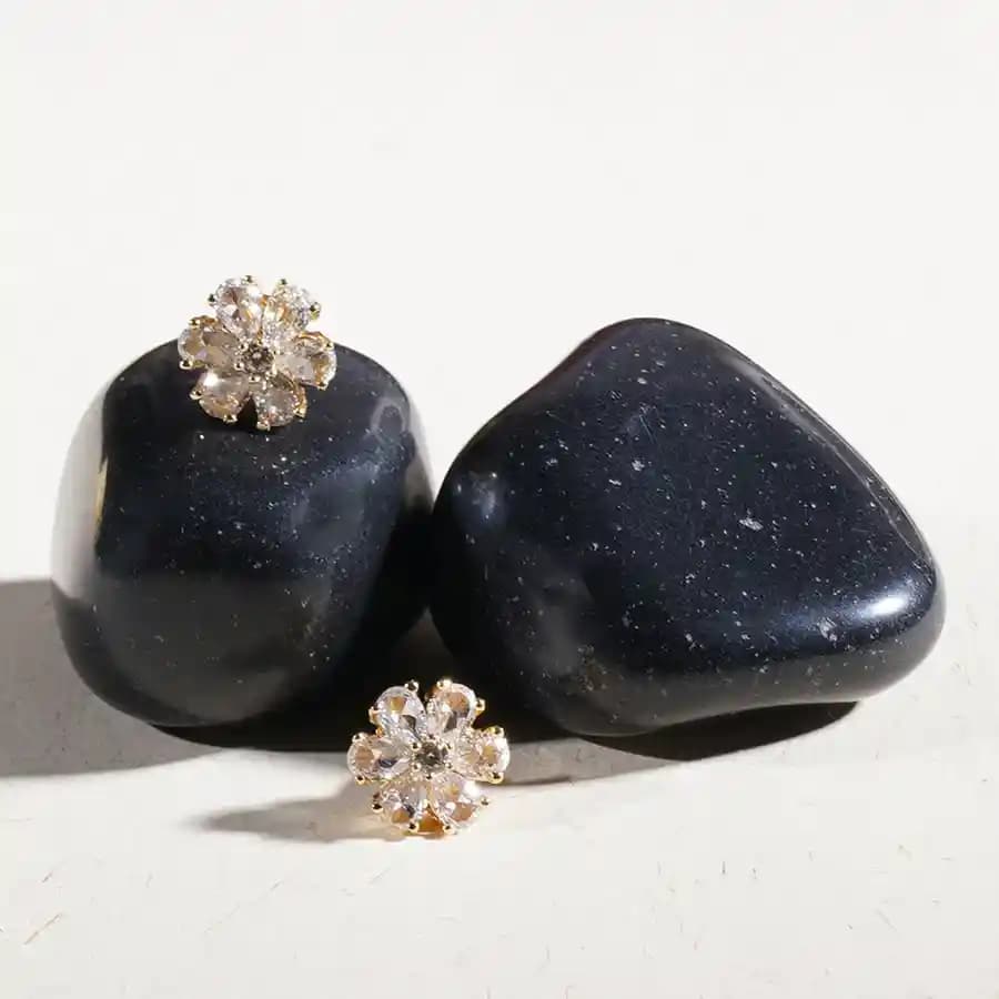 Delicate Bloom Stone Earrings