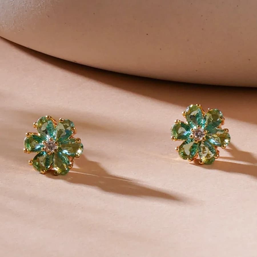 Fresh Breeze Mint Stone Studs