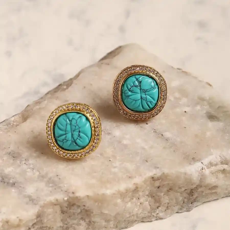 Handcrafted Blue Radiance Earrings